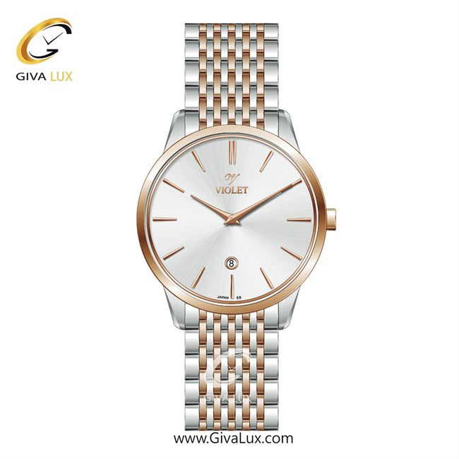 ساعت مچی اورجینال مردانه ویولت VIOLET نقره ای-رزگلد | نقره ای-رزگلد| نقره ای| کد رفرنس 0639/2